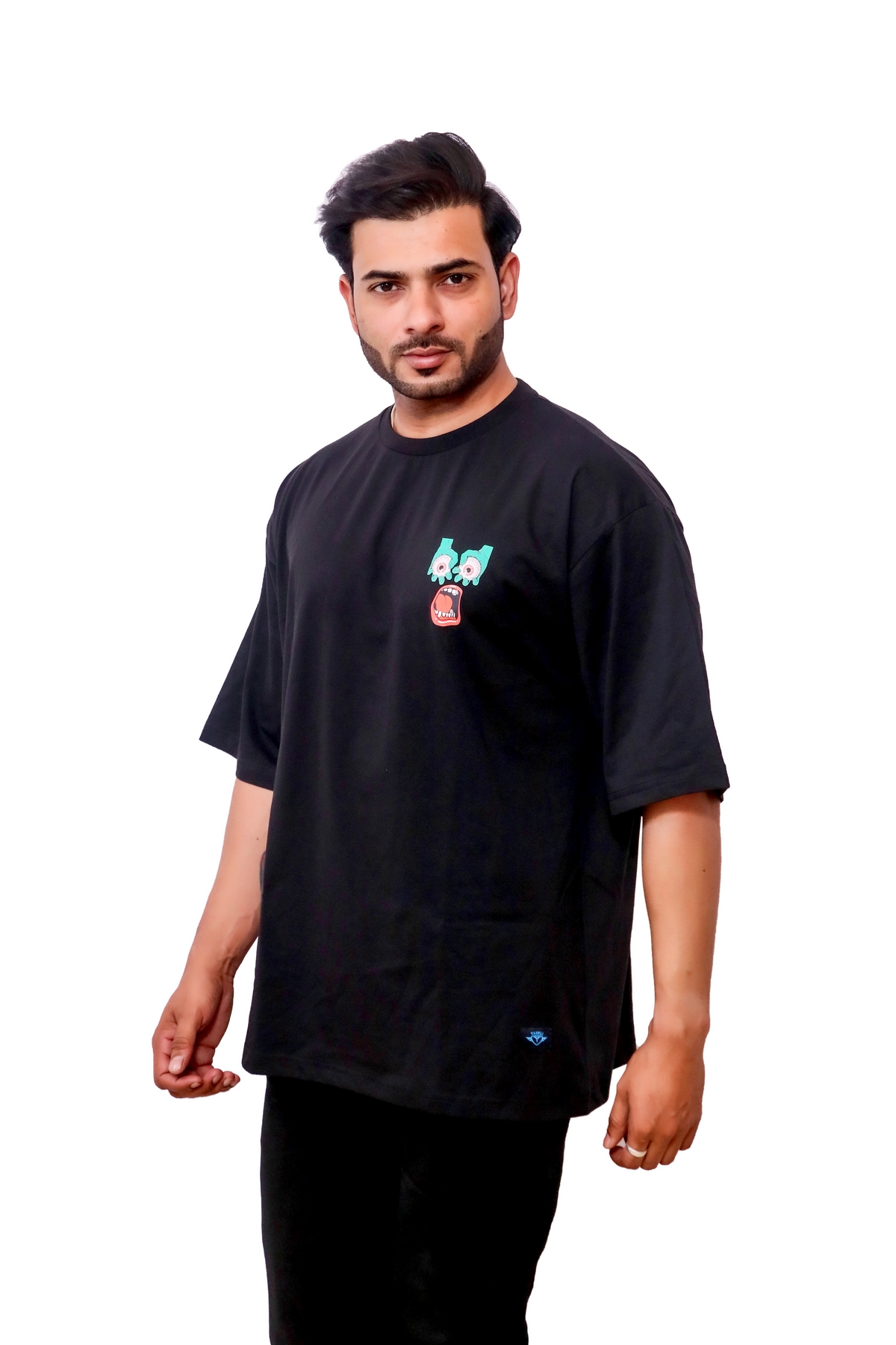 Black Shocked Eye Graphic print T-shirt - Image 4