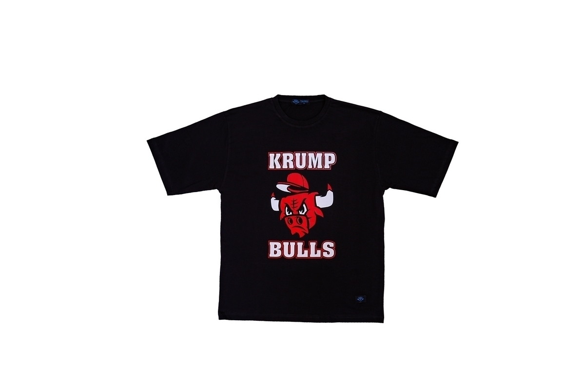 Oversized Black Krump Bulls T-Shirt - Image 2